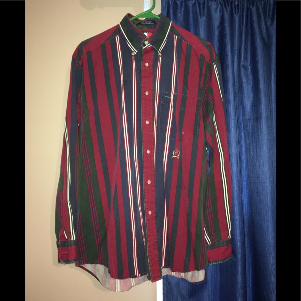 Vintage Tommy Hilfiger Striped Button Up